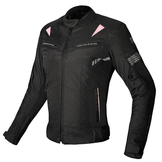 GIACCA DA MOTO IN TESSUTO PER DONNE VIPER NERO & ROSA